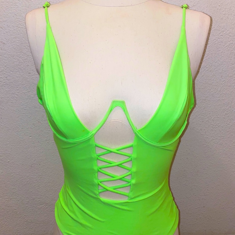 Lime green bodysuit